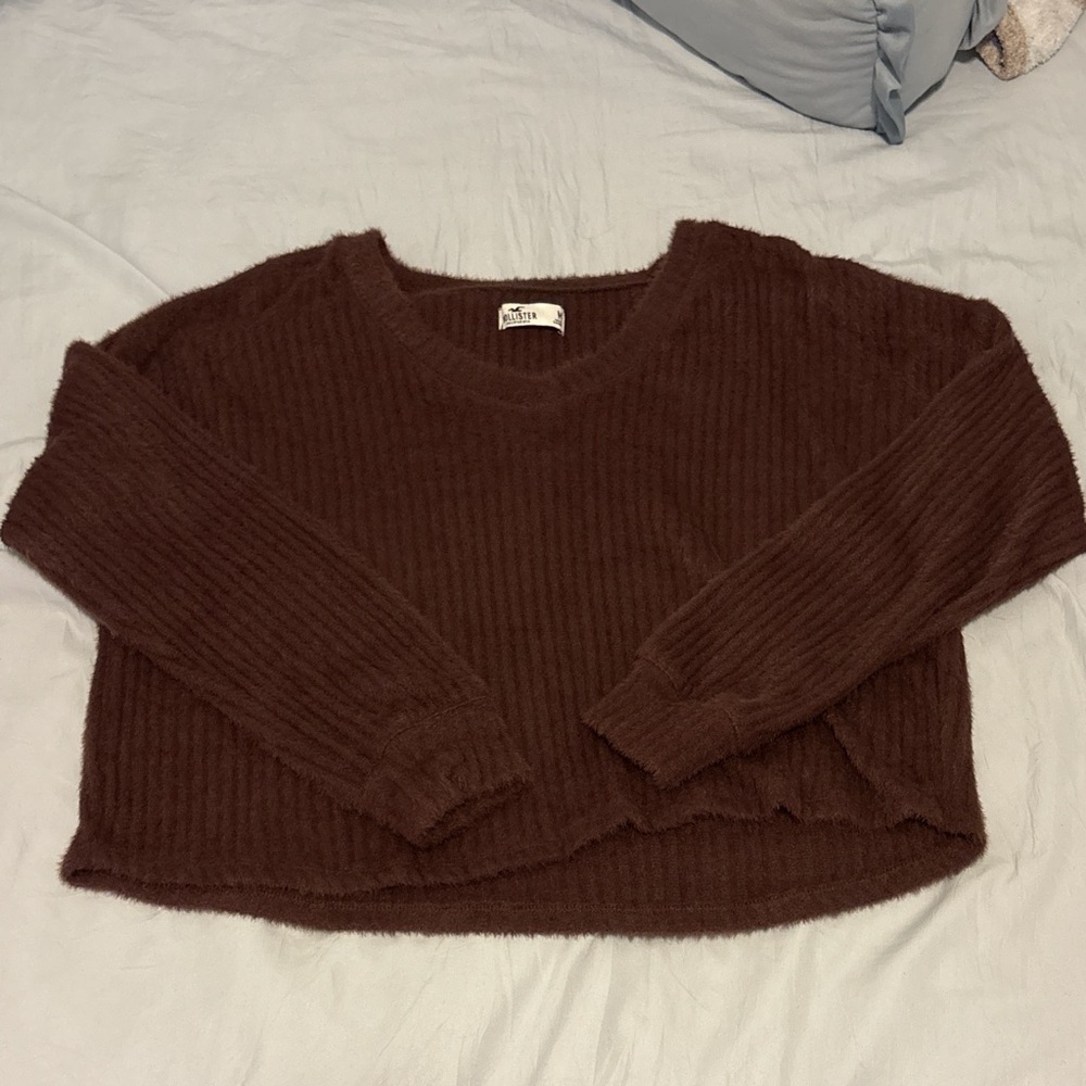 Hollister Chocolate Brown Crew Neck Sweater